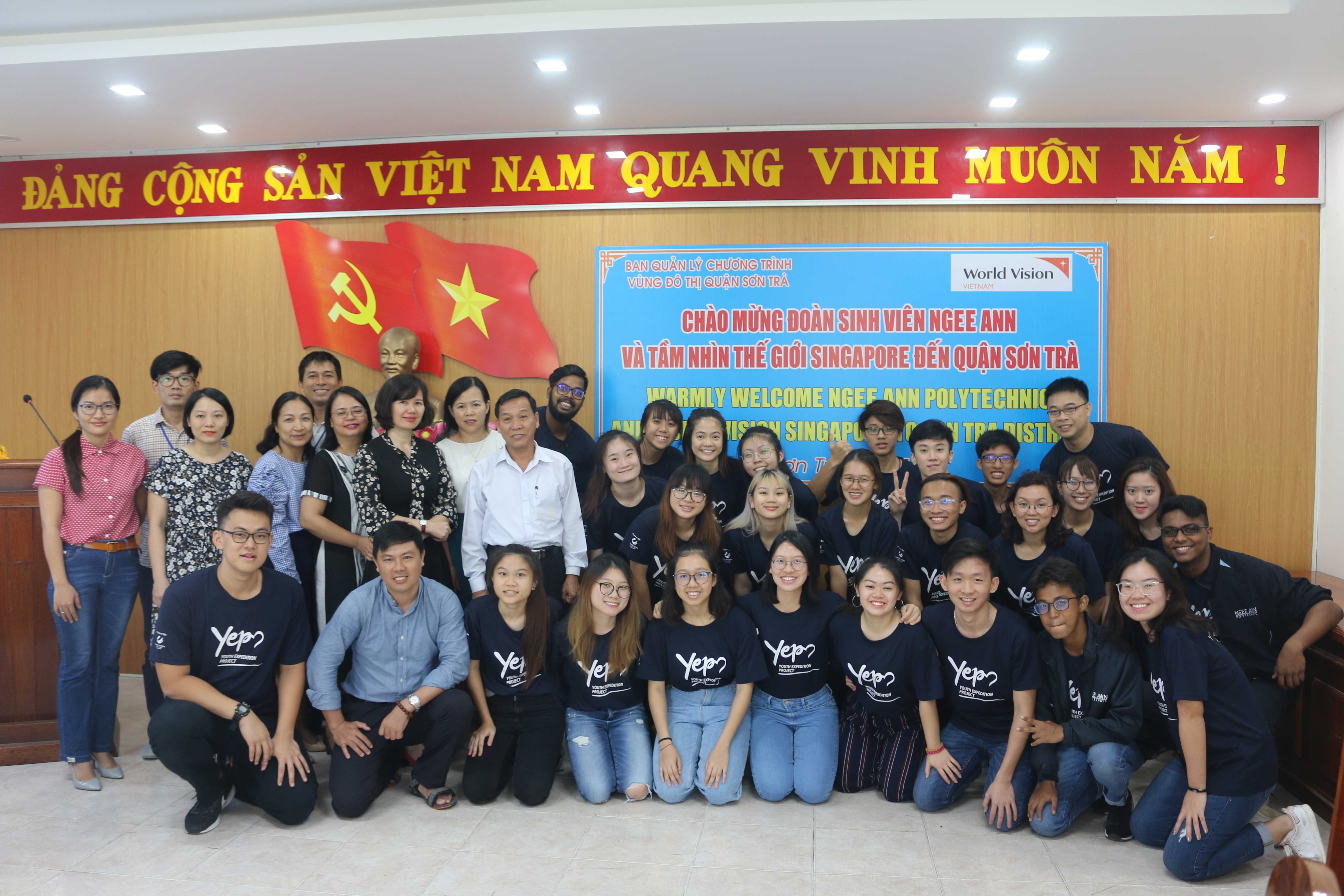 Our team paying a visit to the district office in Da Nang.