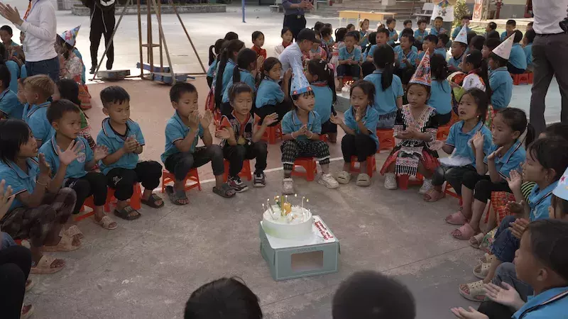 Birthday celebration for the children of Muong Cha