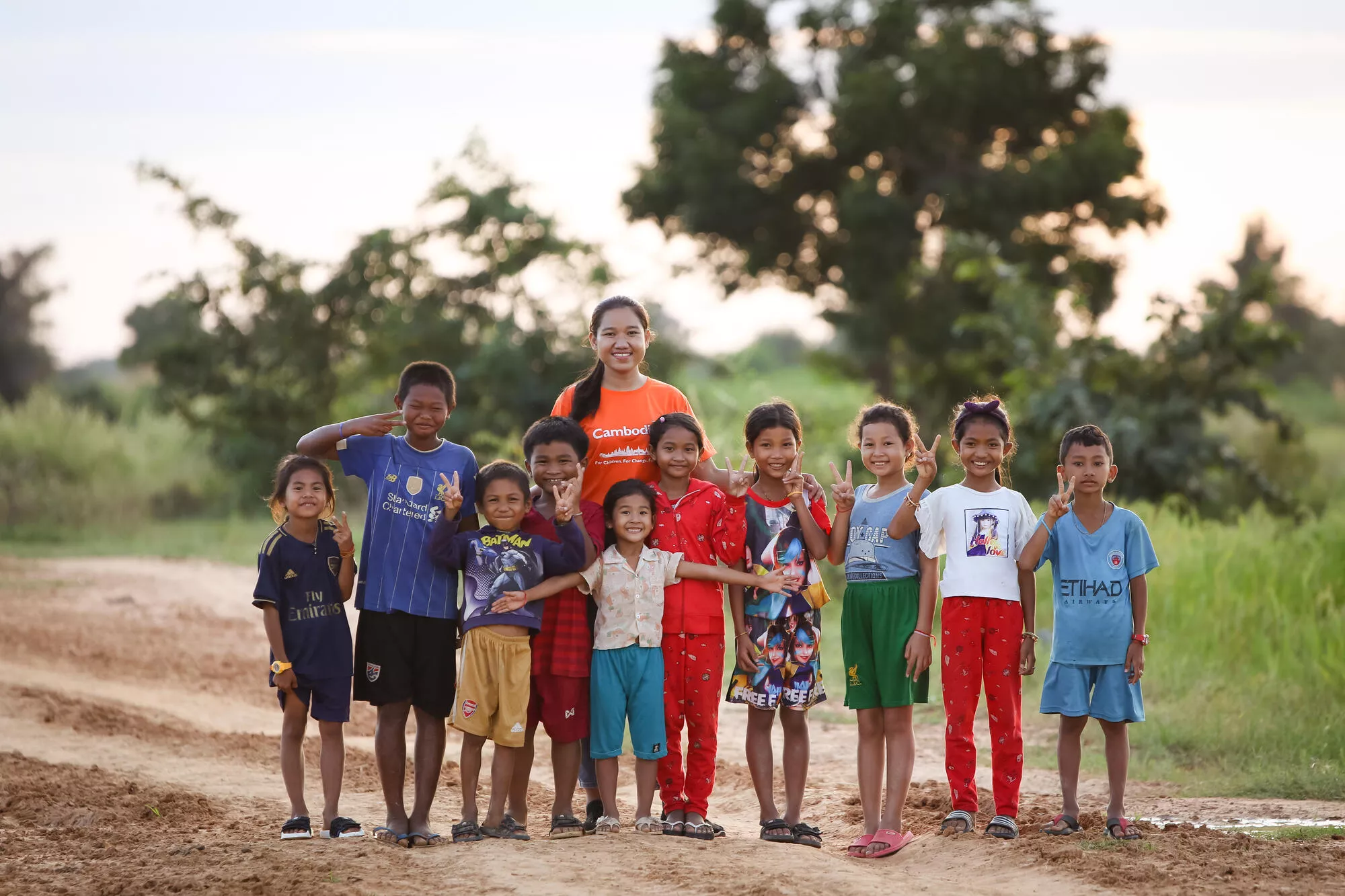 World Vision Cambodia Staff and children in the field