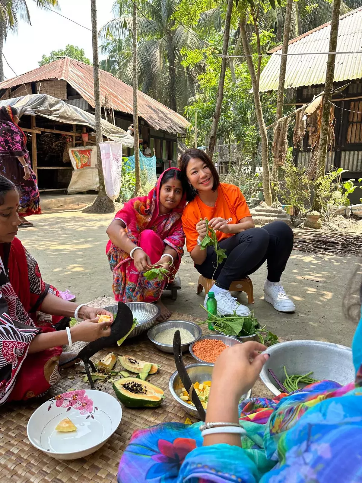 Belinda Lee, World Vision Goodwill Ambassador, visiting Wazirpur community in 2024