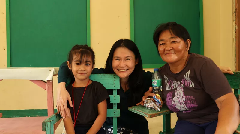 Jessica's meet up with her sponsored child and grandmother