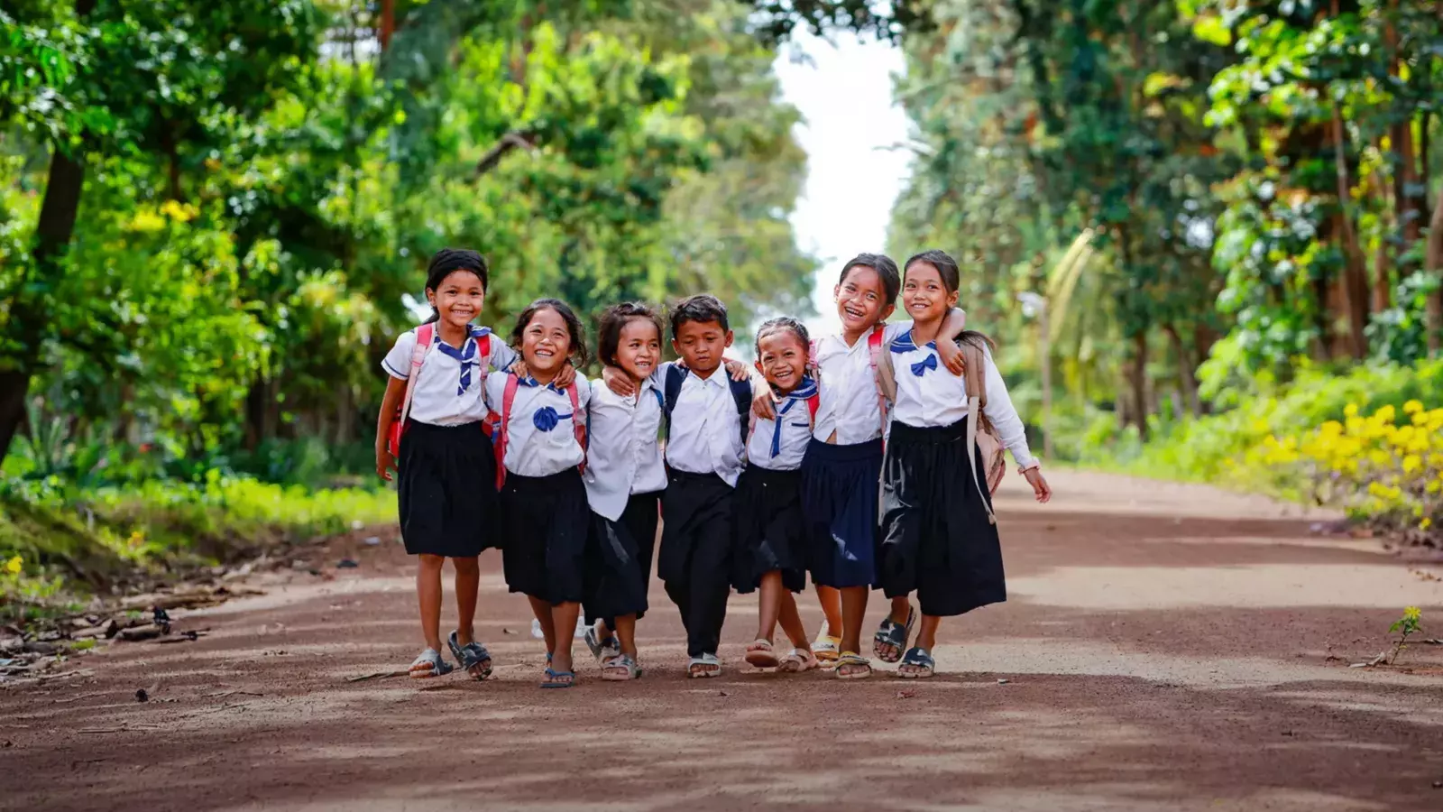 Children walking to school