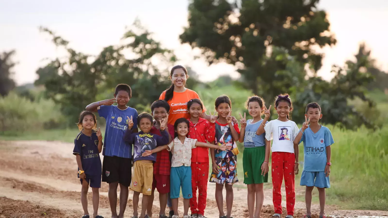 World Vision Cambodia Staff and children in the field