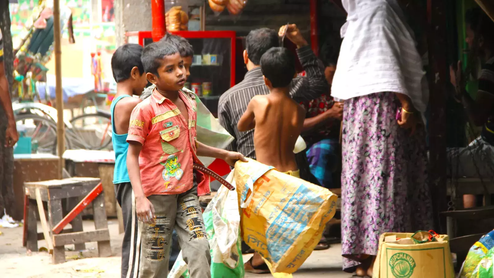 Street children in Bangladesh